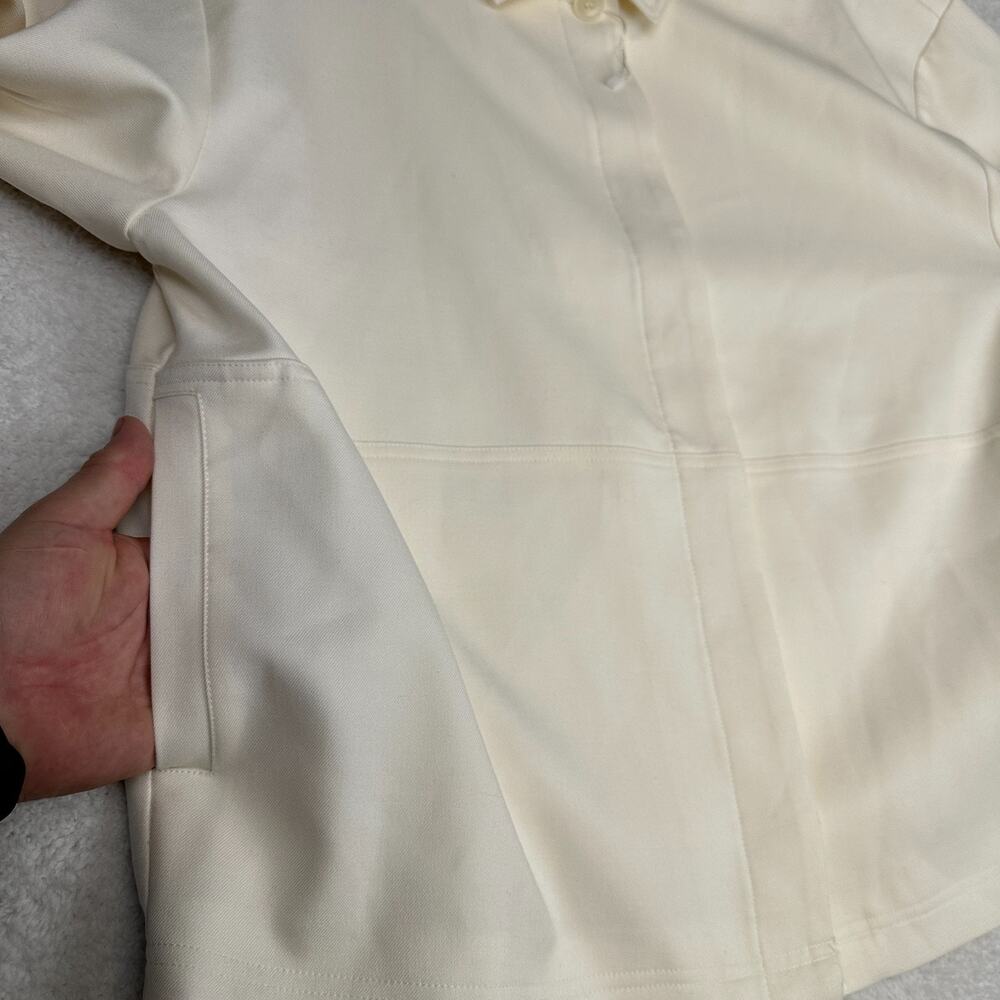 DISSH Structured‎ Shirt Jacket Cream Button Front Overshirt Women's US 8 - Picture 10 of 10